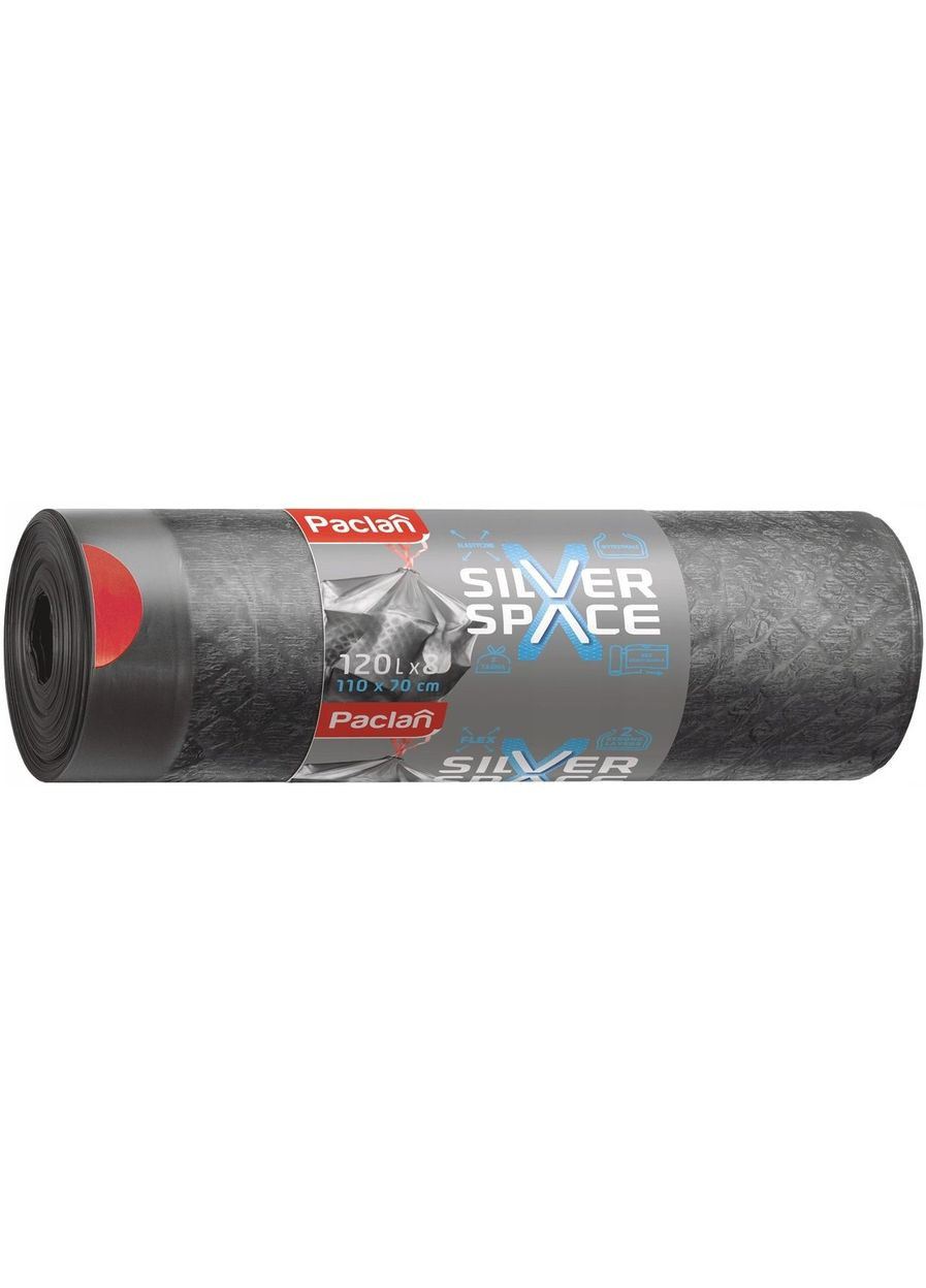 Мішки для сміття Silver Space, 120 л, 8 шт. Paclan 5900942135318 (331860421)