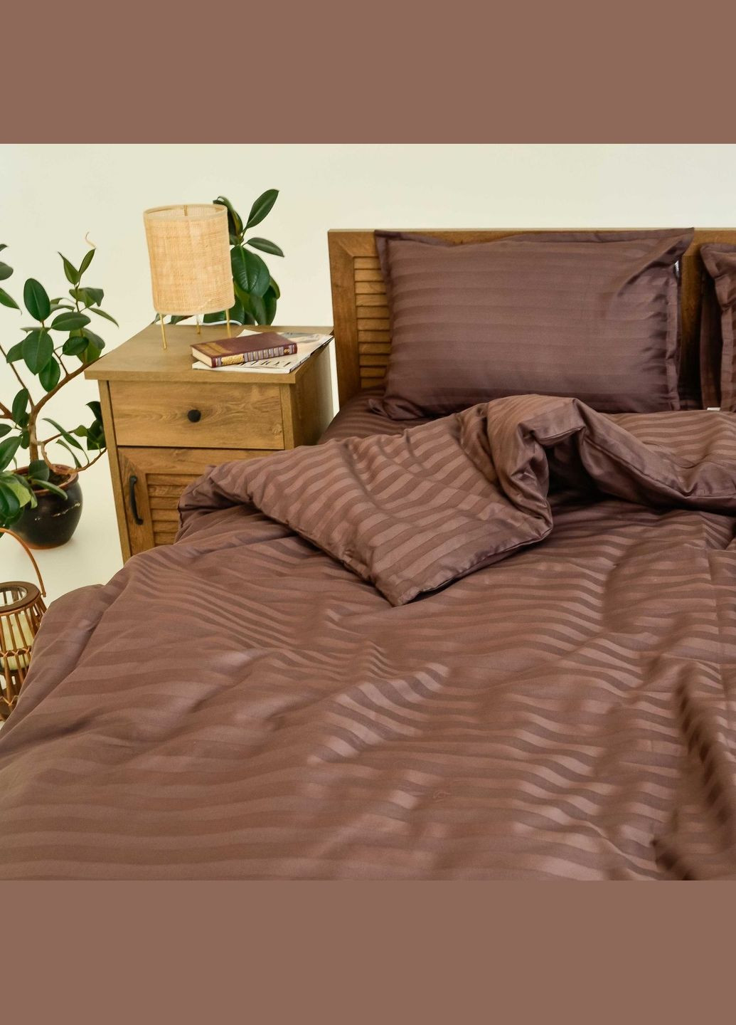 Комплект постельного белья полуторный сатин страйп Tiare 77-pl (333299552)