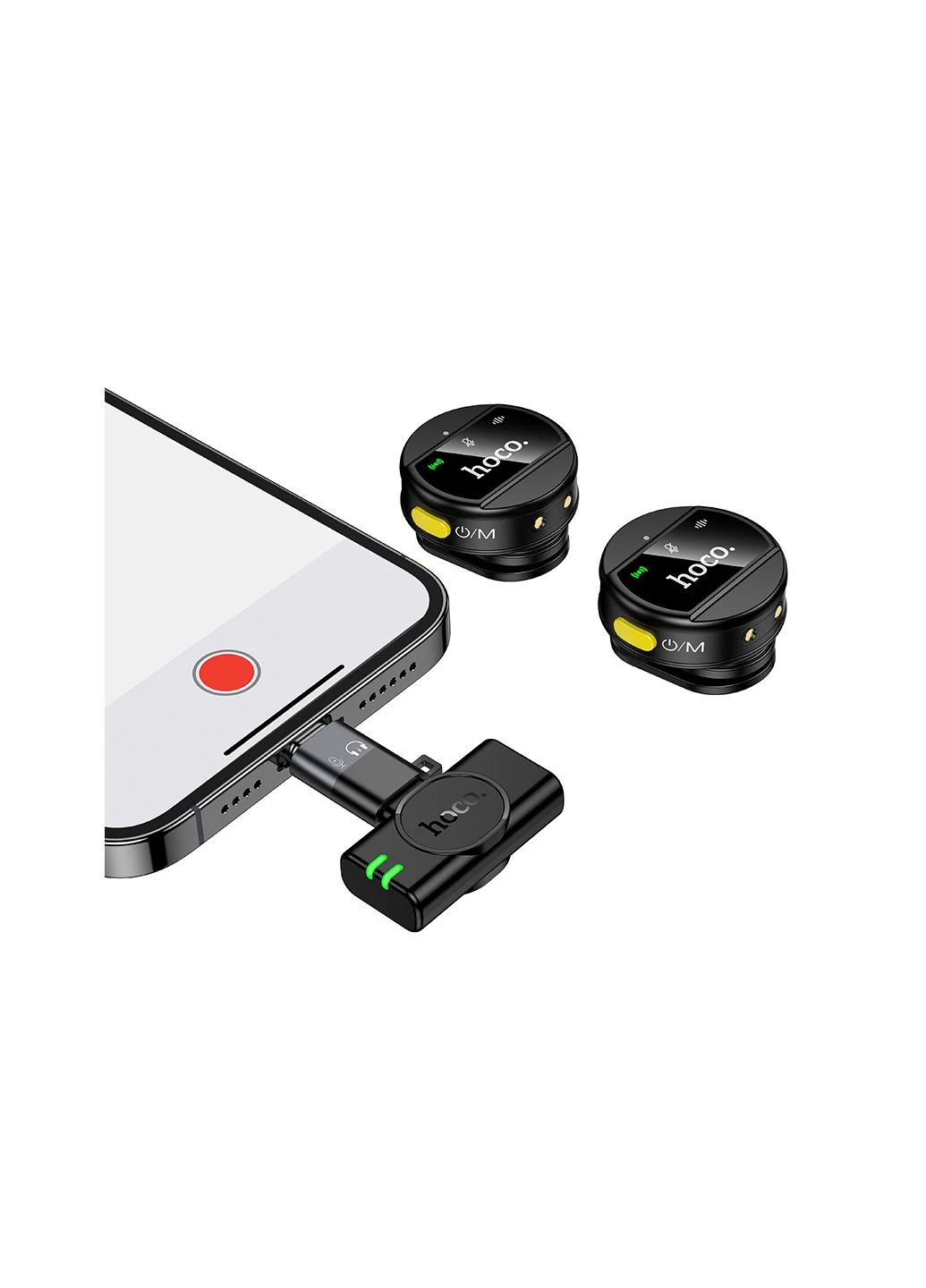 Бездротова мікрофонна система L22 Bright dual-mic (iP/Type-C) Hoco L22 Bright 2-in-1 (380296203)