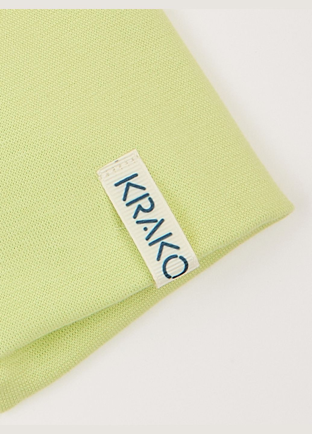 Шапочка дитяча демісезонна подвійна біні світло-салатова KRAKO (323014874)