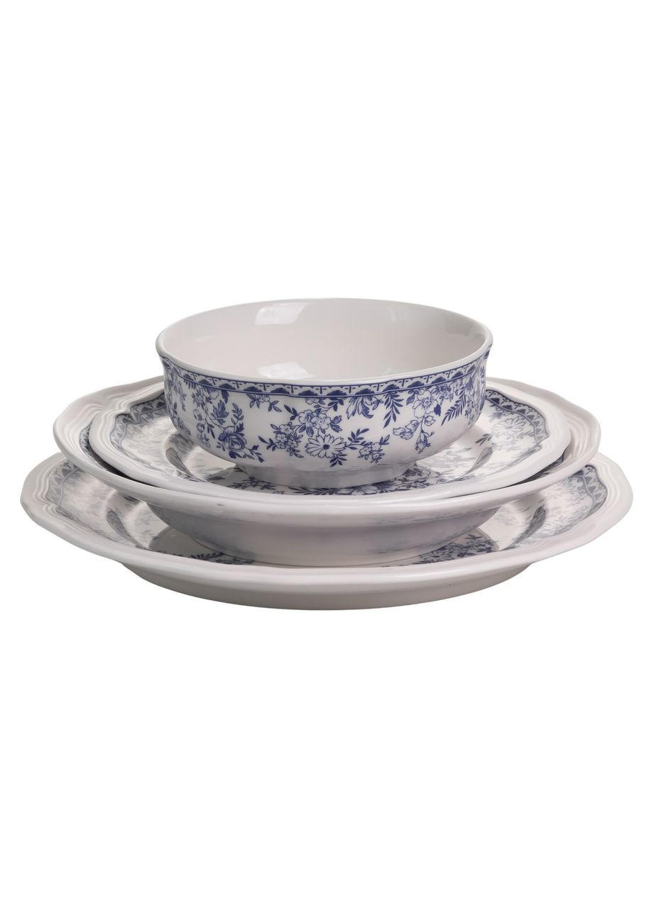 Столовий набір посуду 16 (шт) на 4 особи Bitossi порцеляновий Синій YY78-1A Yiwu (370675457)