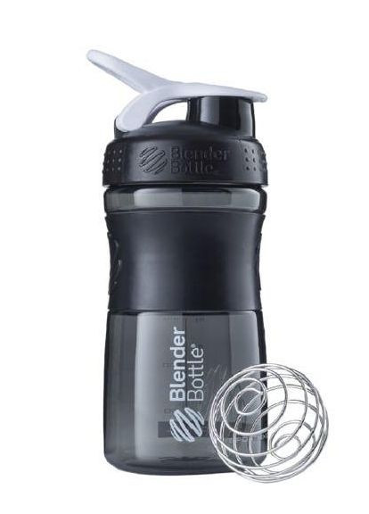 Шейкер спортивний (пляшка) BlenderBottle SportMixer Flip 20oz/590ml Black/White Blender Bottle (316631227)