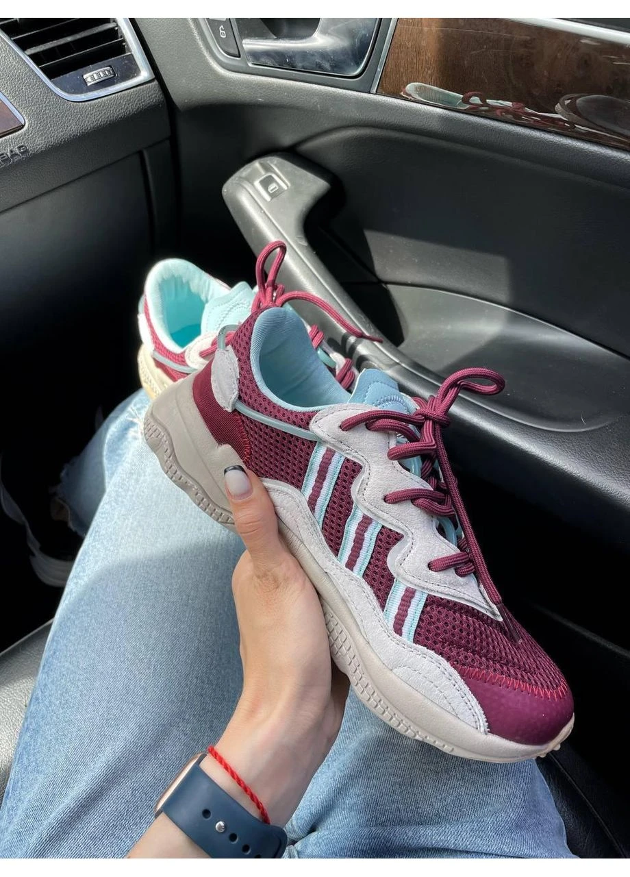 Синій літні кросівки adidas ozweego adiprene pride bordo blue адідас озвіго сині No Brand