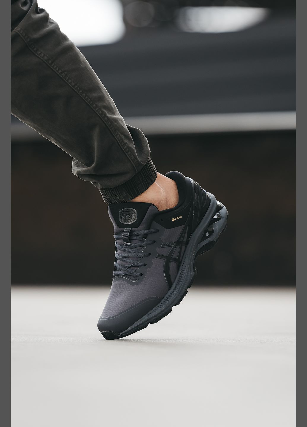 Серые всесезонные кроссовки мужские asics gel-kayano 27 gore-tex grey | асикс гель-каяно 27 серые No Brand