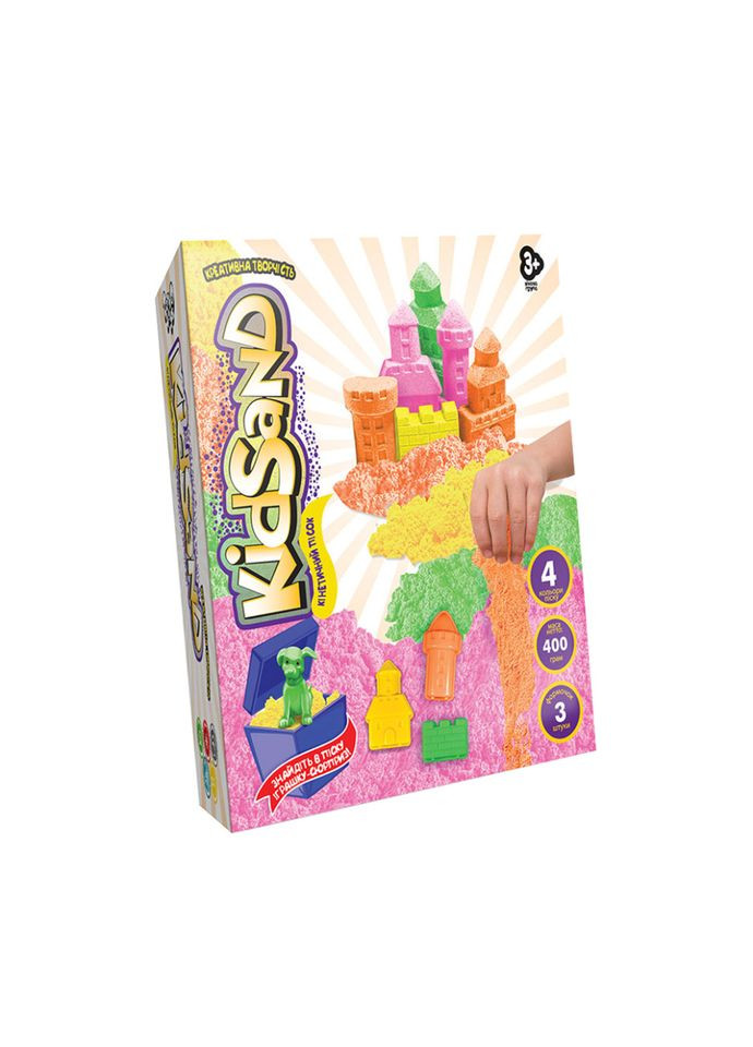 Набор креативного творчества "Кинетический песок KidSand" KS-04-02U коробка 400 г Danko Toys (334149157)