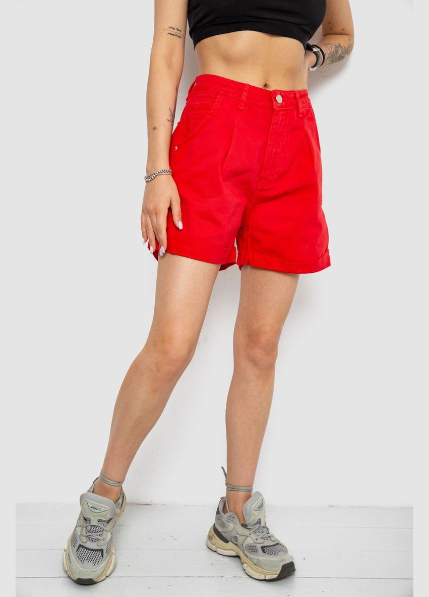 Шорти жіночі джинсові, колір червоний, 182R1664 Ager (339865742)