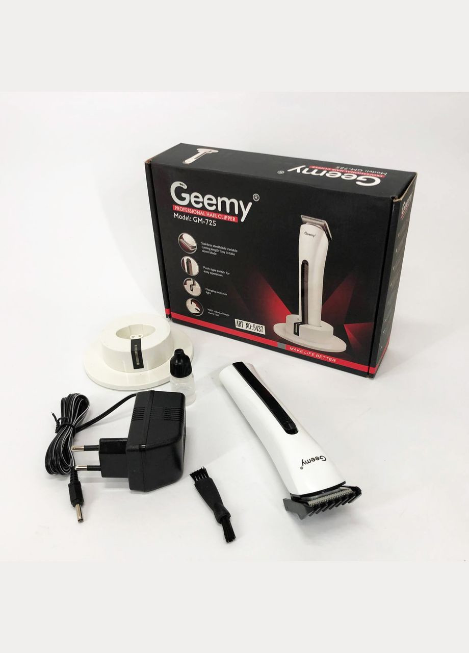 Бездротова машинка для стрижки волосся GM-725, Професійна бритва-машинка для стрижки волосся Gemei (364663778)