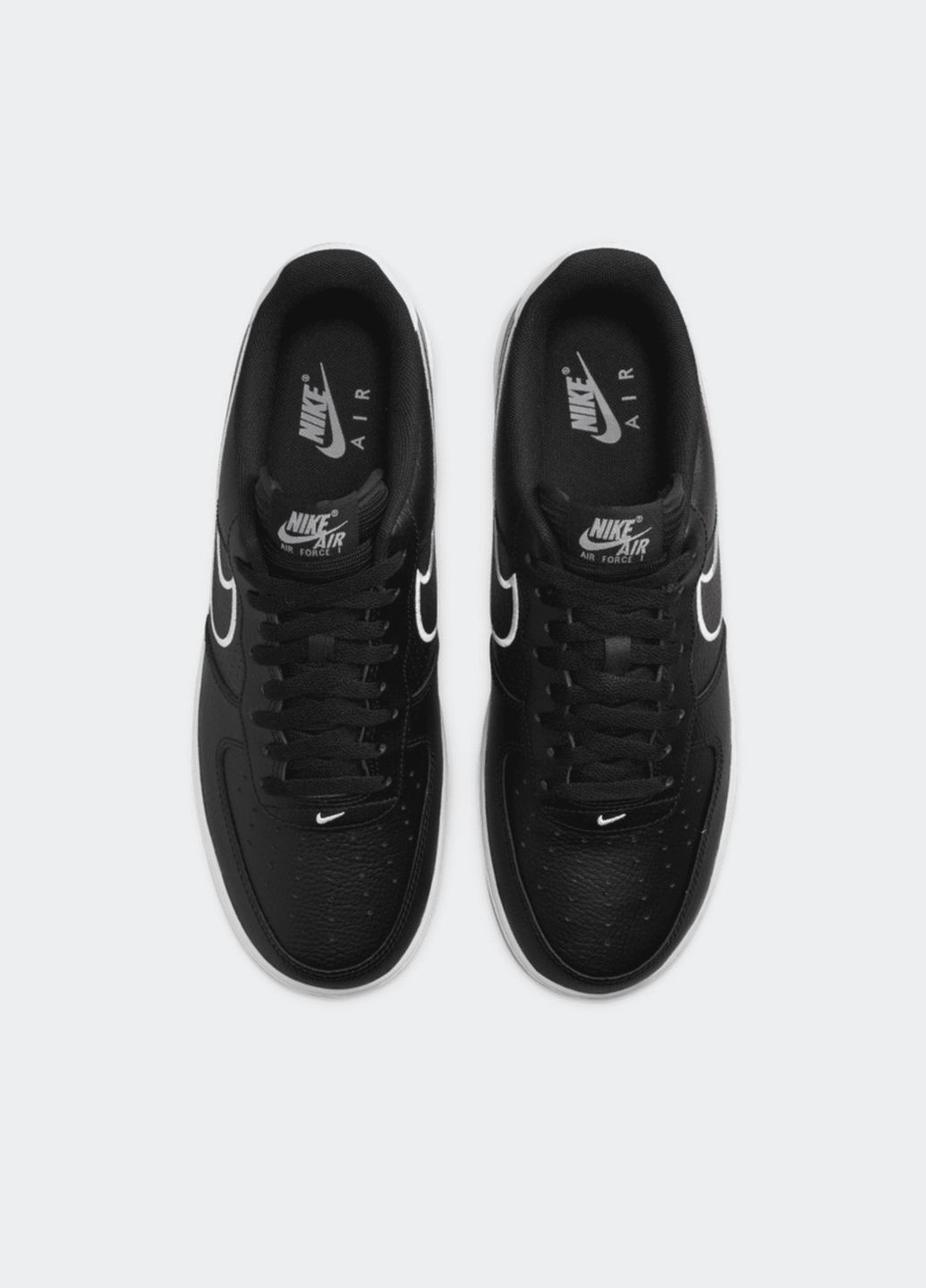 Чорні всесезон кросівки чоловічі air force 1 '07 fj11-001 весна-осінь шкіра чорні Nike