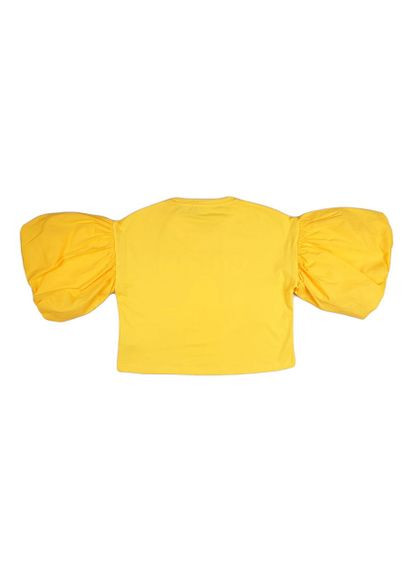Желтая летняя футболка для девушки tbt120 белый To Be Too