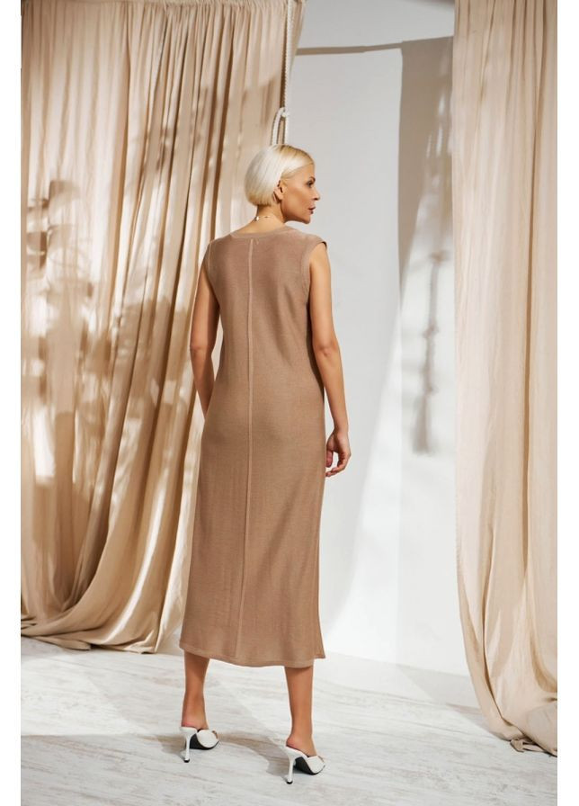 Кофейное платье 2451 кофейный Triko Bakh