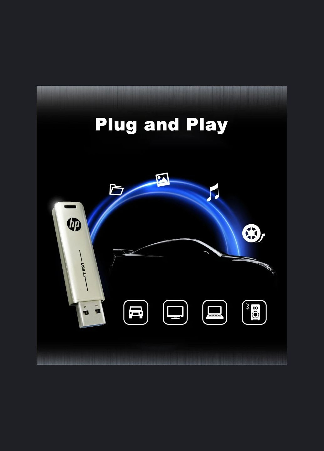 USB флеш накопитель HP x796w на 128GB, USB 3.2 Hewlett Packard (327430311)