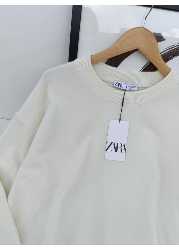 Білий демісезонний базовий молочний светр Zara