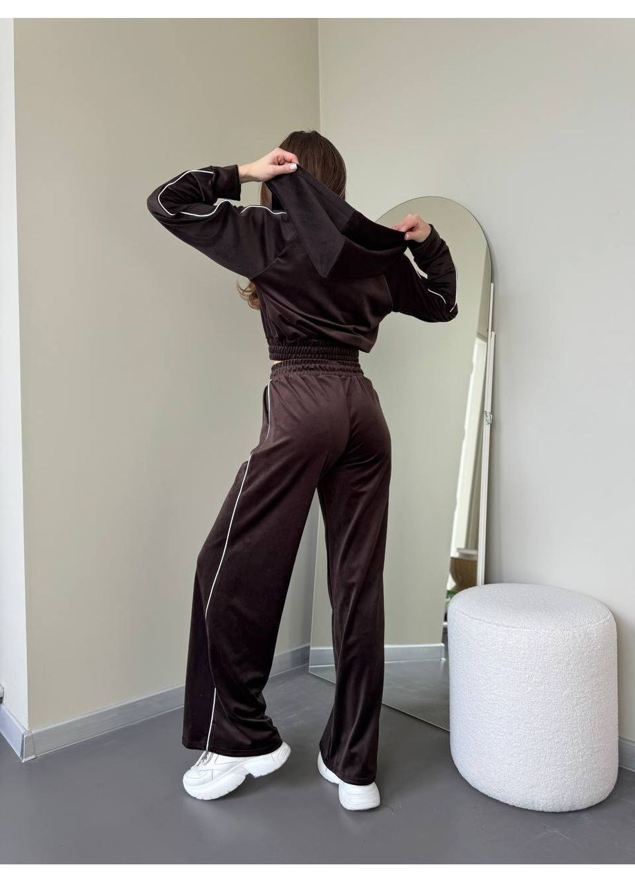 Костюм Турецький велюр,штани палаццо та кофта укорочена Україна (355268085)