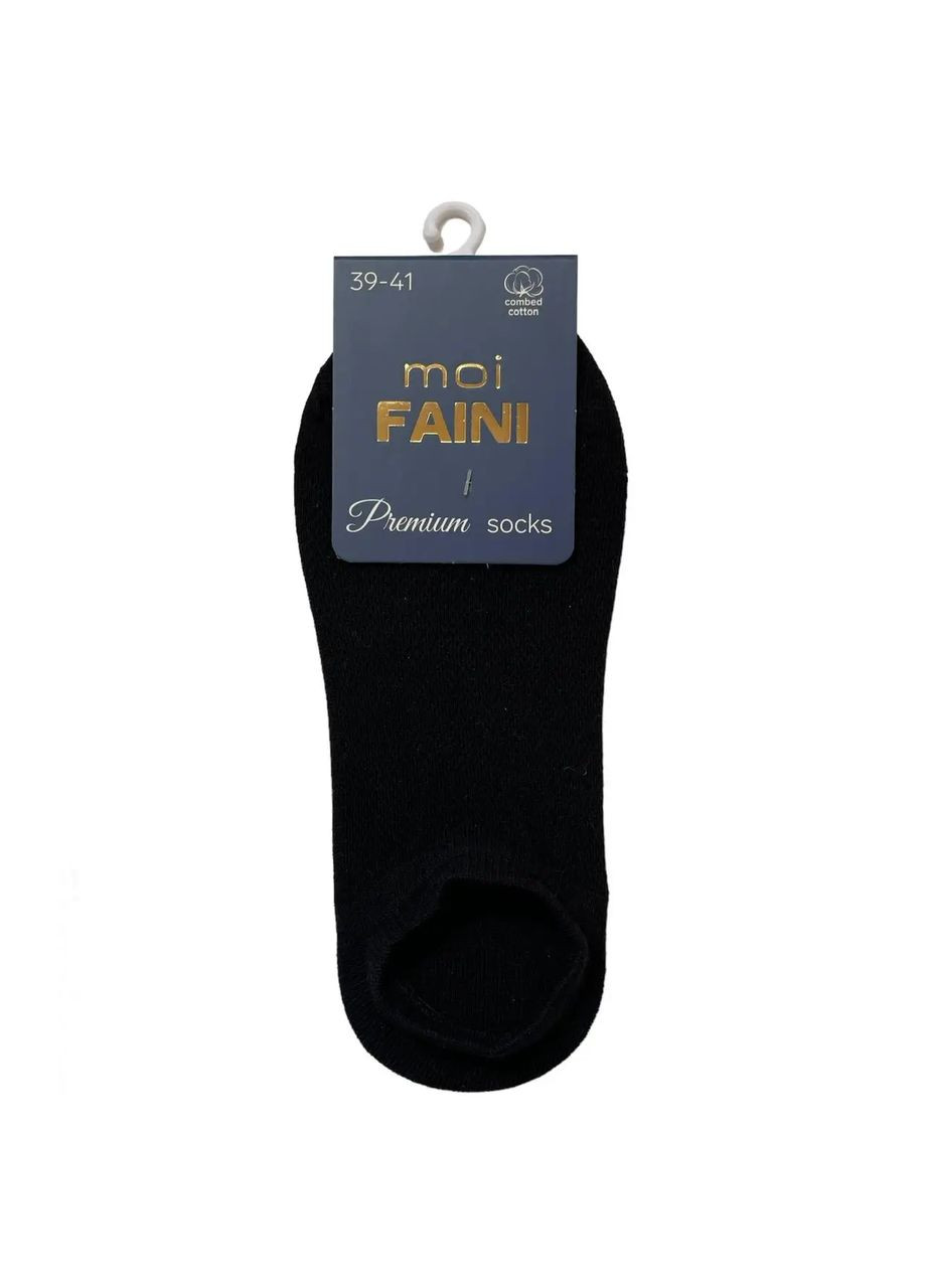 Білі шкарпетки чоловічі ультракороткі "сітка" з індійської бавовни, чорні 113021а 41-43 moi FAINI (315493440)