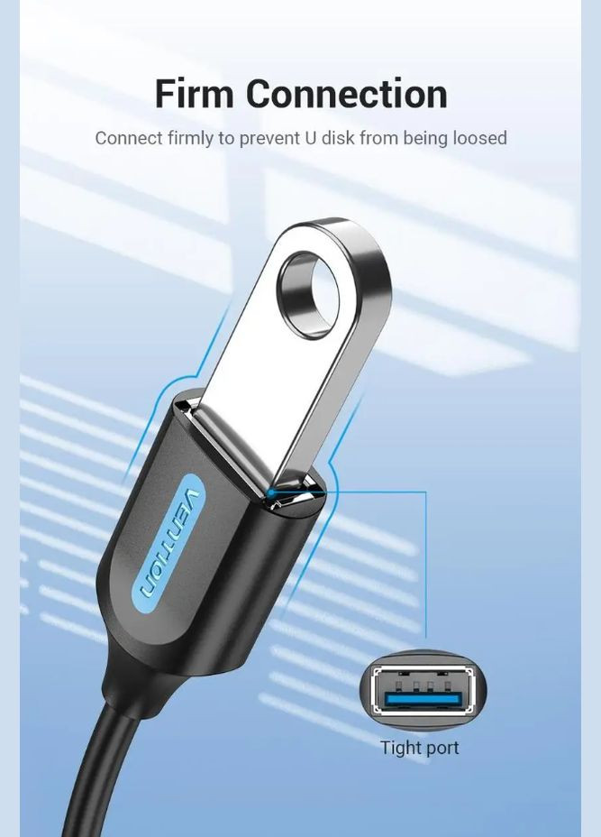 Кабель-Адаптер OTG USB 3.1 (Gen 1) C Male to A Female OTG Cable 0.15M Black PVC Type (CCVBB) Vention (300577543)