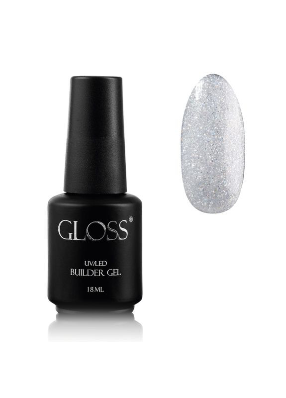 Однофазний гель з пензлем Builder Gel GLOSS Diamond, 18 мл Gloss Company (283296259)