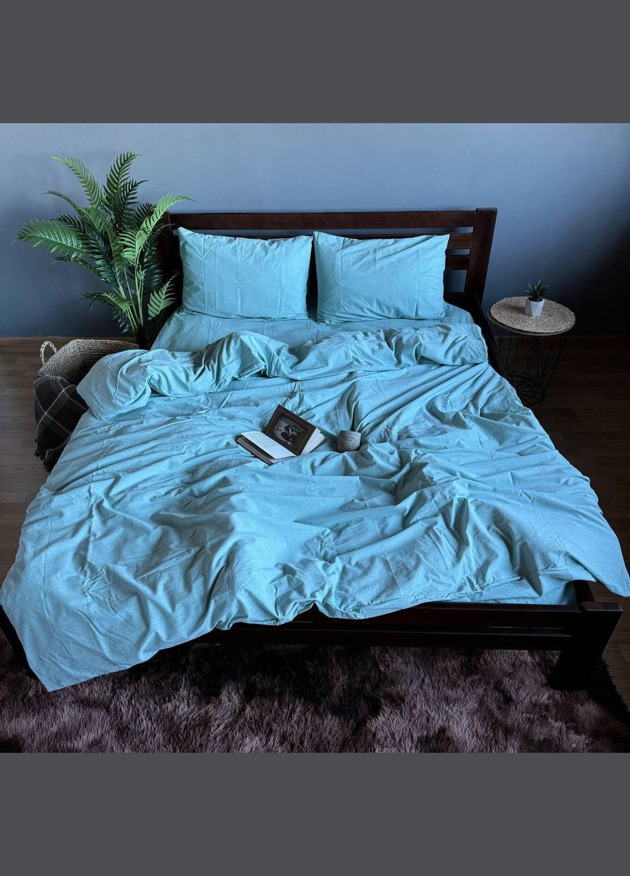 Постельное белье хлопок Евро 200х215 наволочка 70х70 2шт Голубой (П4post-var-bavovna-007-03) No Brand (316230663)