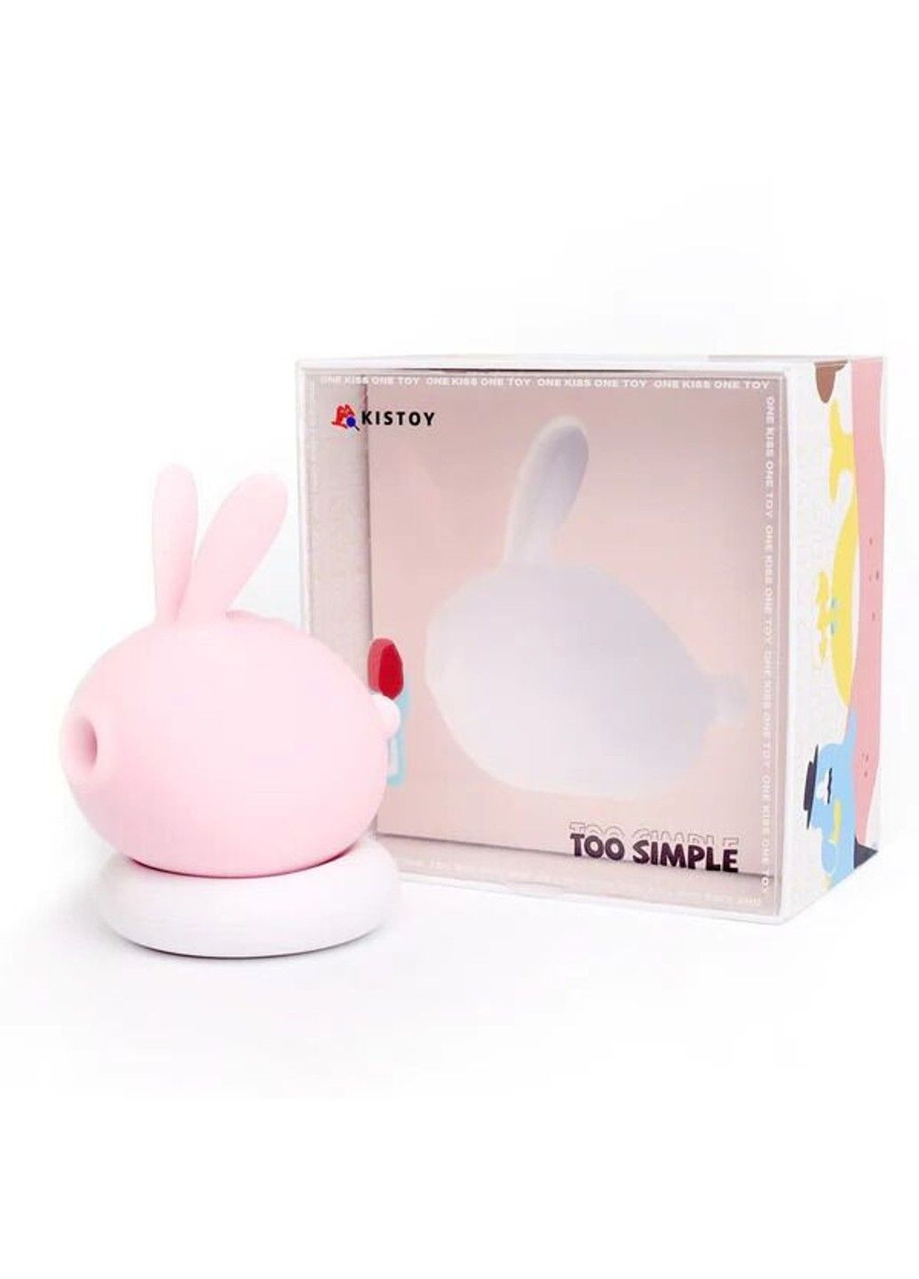 Вакуумний кліторальний стимулятор з вібрацією Too Simple Pink KisToy (316163618)