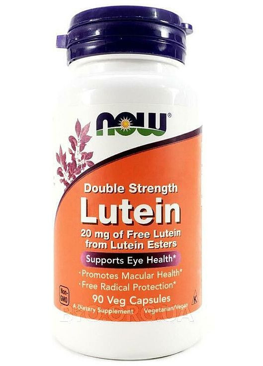 Харчова добавка «Лютеїн 20 мл» Lutein Double Strength 90шт (1053251-40210784) Now Foods (368622437)