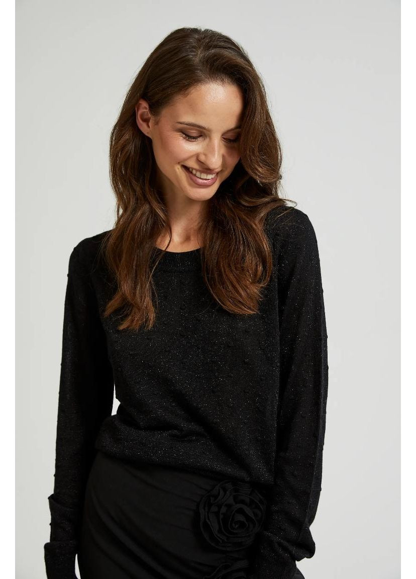 Чорний зимовий светр Moodo