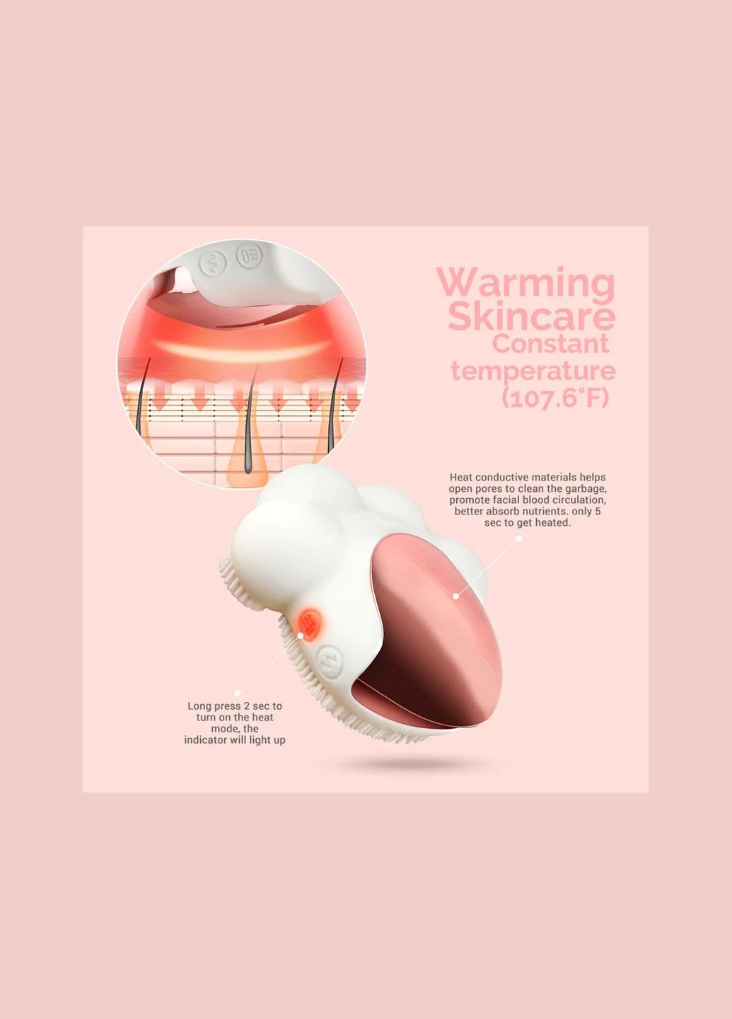 Melodysusie Щітка для очищення обличчя Котяча лапа - Smart Facial Cleaning Massager Melody (316090302)
