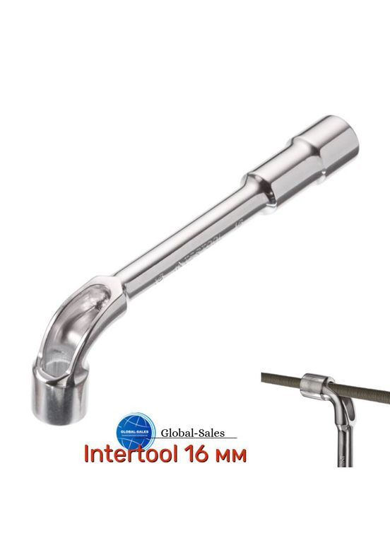 Ключ торцевий L-подібний з отвором 16 мм (HT-1616) Intertool (353493886)