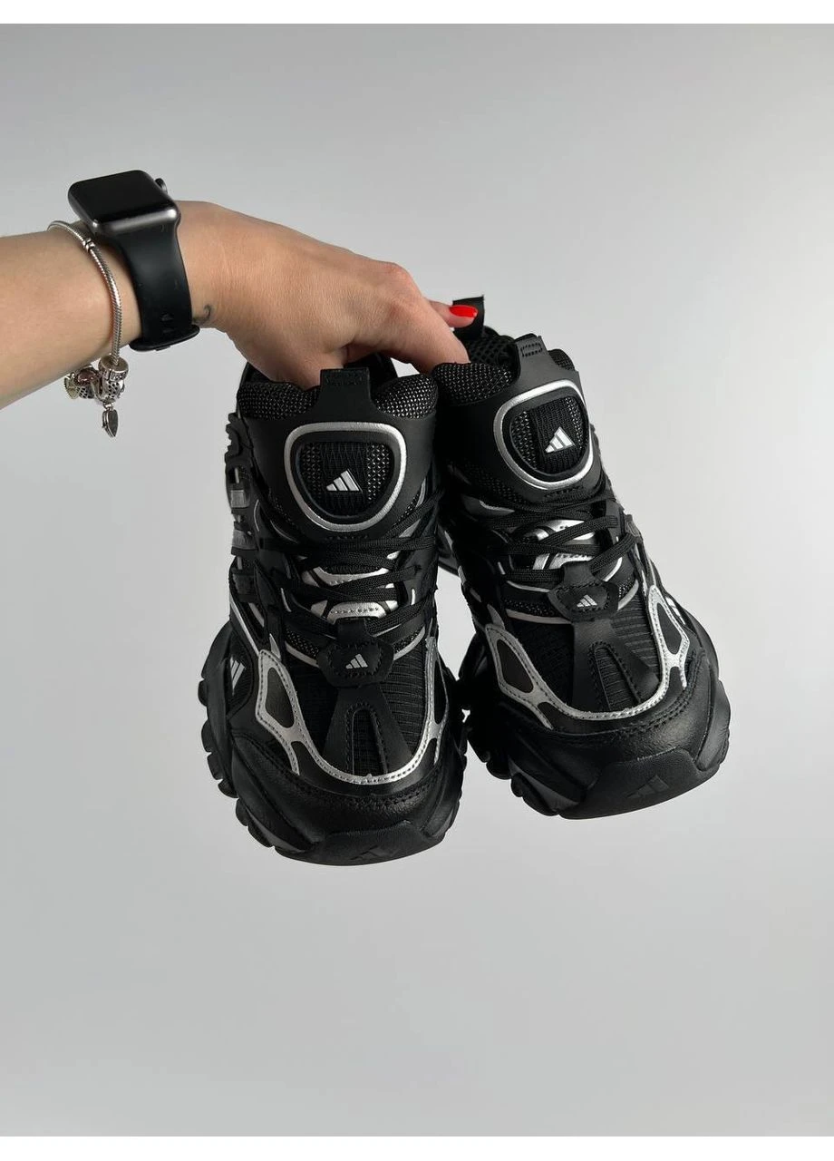 Черные демисезонные кроссовки мужские adidas vento xlg deluxe black адидас венто черные No Brand