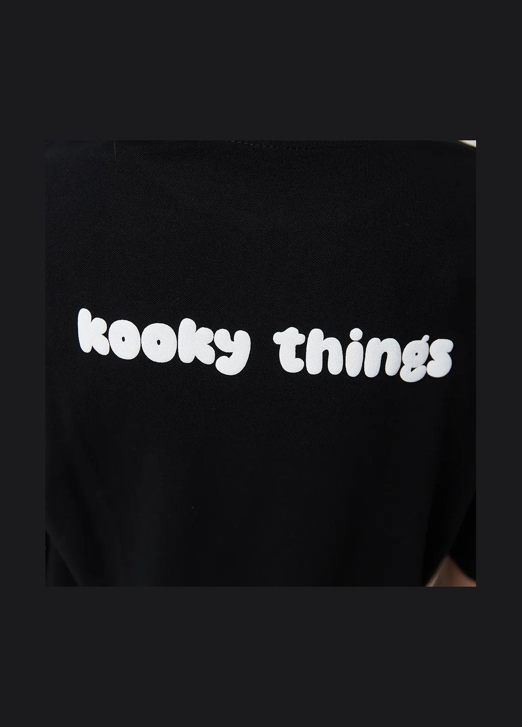 Футболка женская оверсайз "Kooky things" черного цвета (1111L407) No Brand - (335811356)