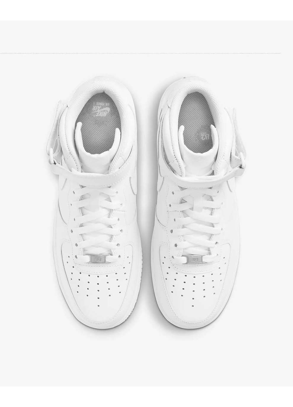 Білі Осінні чоловічі кросівки air force 1 07 mid білий Nike