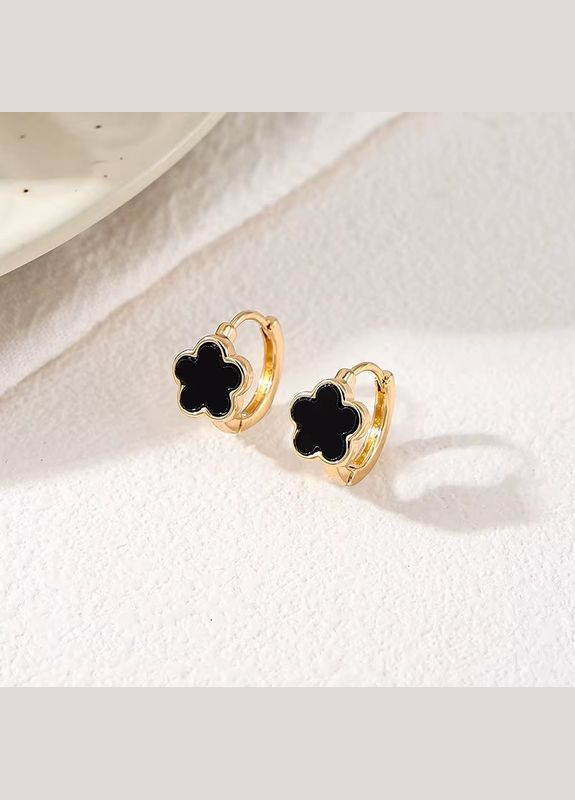 Сережки чорна конюшина квітка п'ятилистова No Brand (336947892)