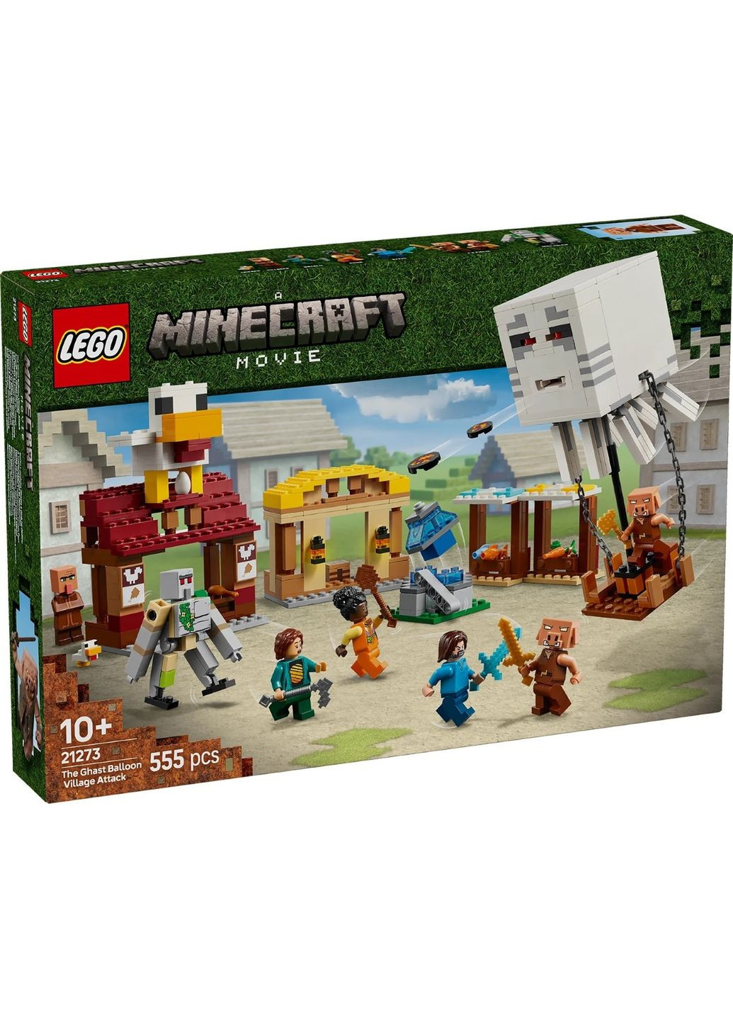 Конструктор Minecraft Нападение на деревню с воздушным шаром Гаст Lego (360393350)