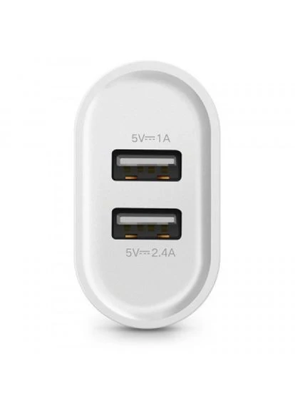 Зарядний пристрій Ugreen CD104 2xUSB 3.4A Charger (White) (268143315)