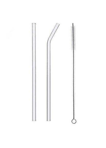 Набір Скляна трубочка для коктейлів і щіточка для чищення (вигнута) Cuppa (337671266)