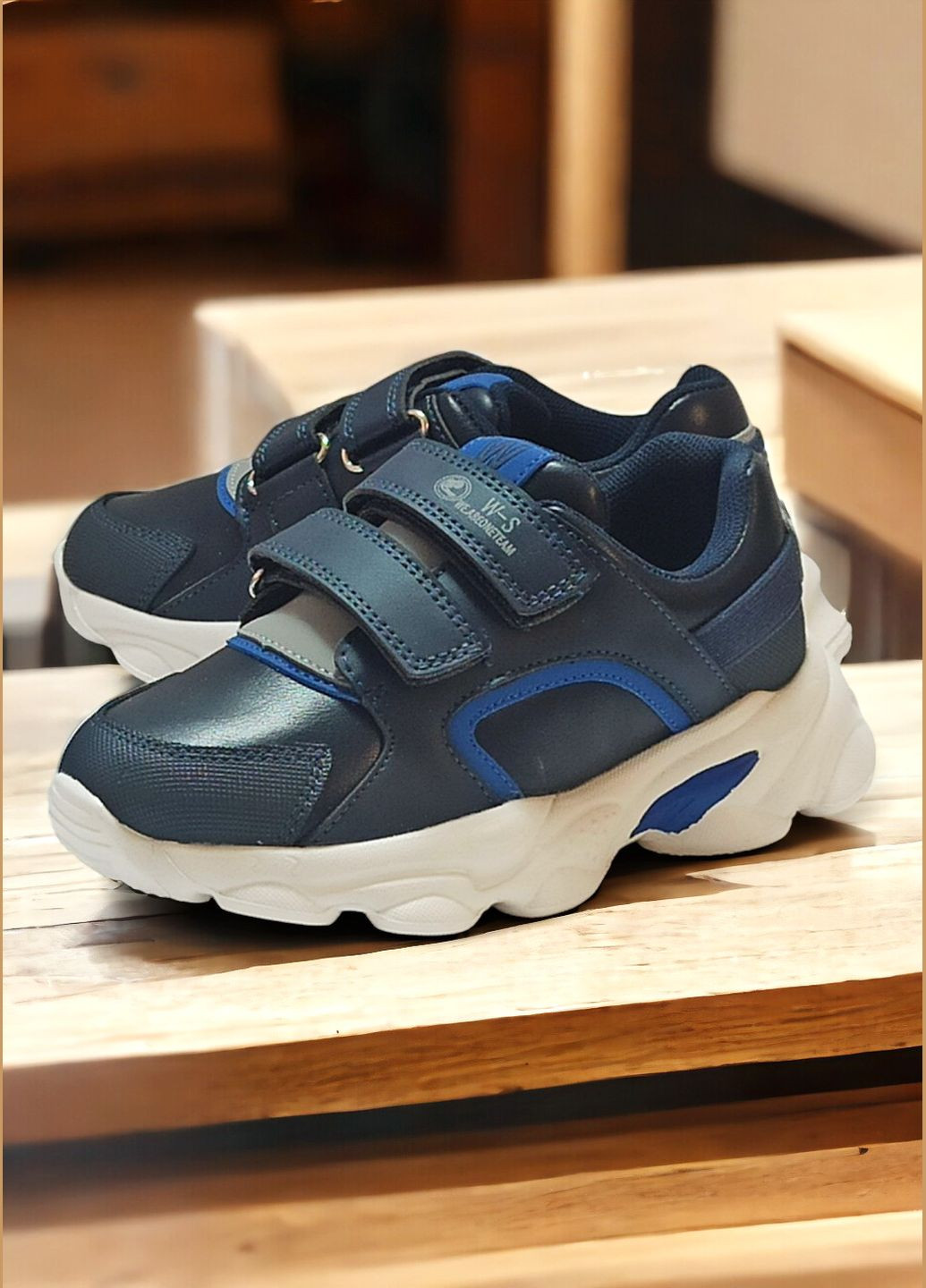 Синие демисезонные детские кроссовки для мальчика 3536 Weestep