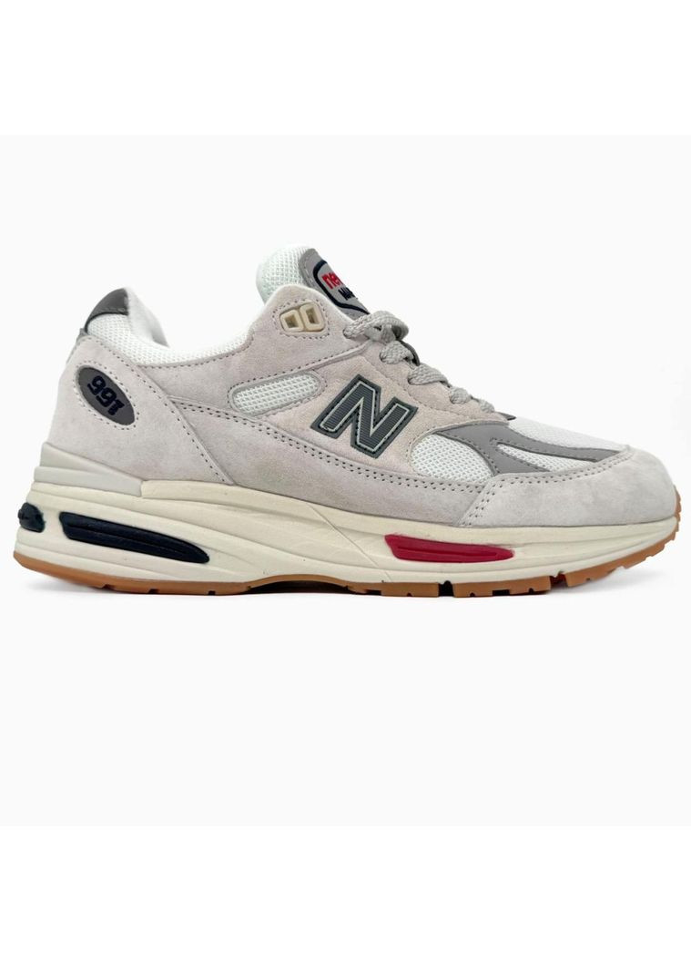 Сірі Осінні кросівки чоловічі new balance 991 beige grey нью беланс 991 No Brand