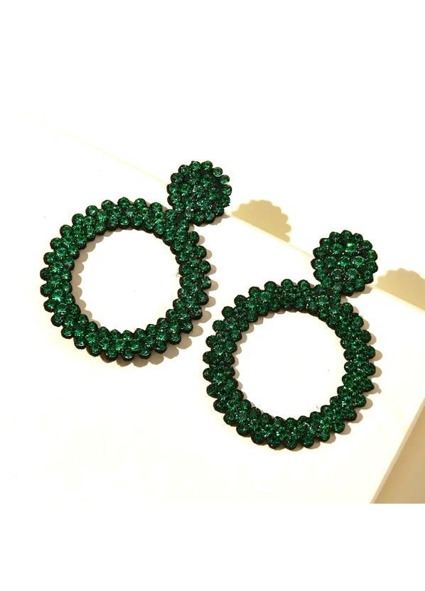 Серьги бижутерия Цветные стразы No Brand (366891855)