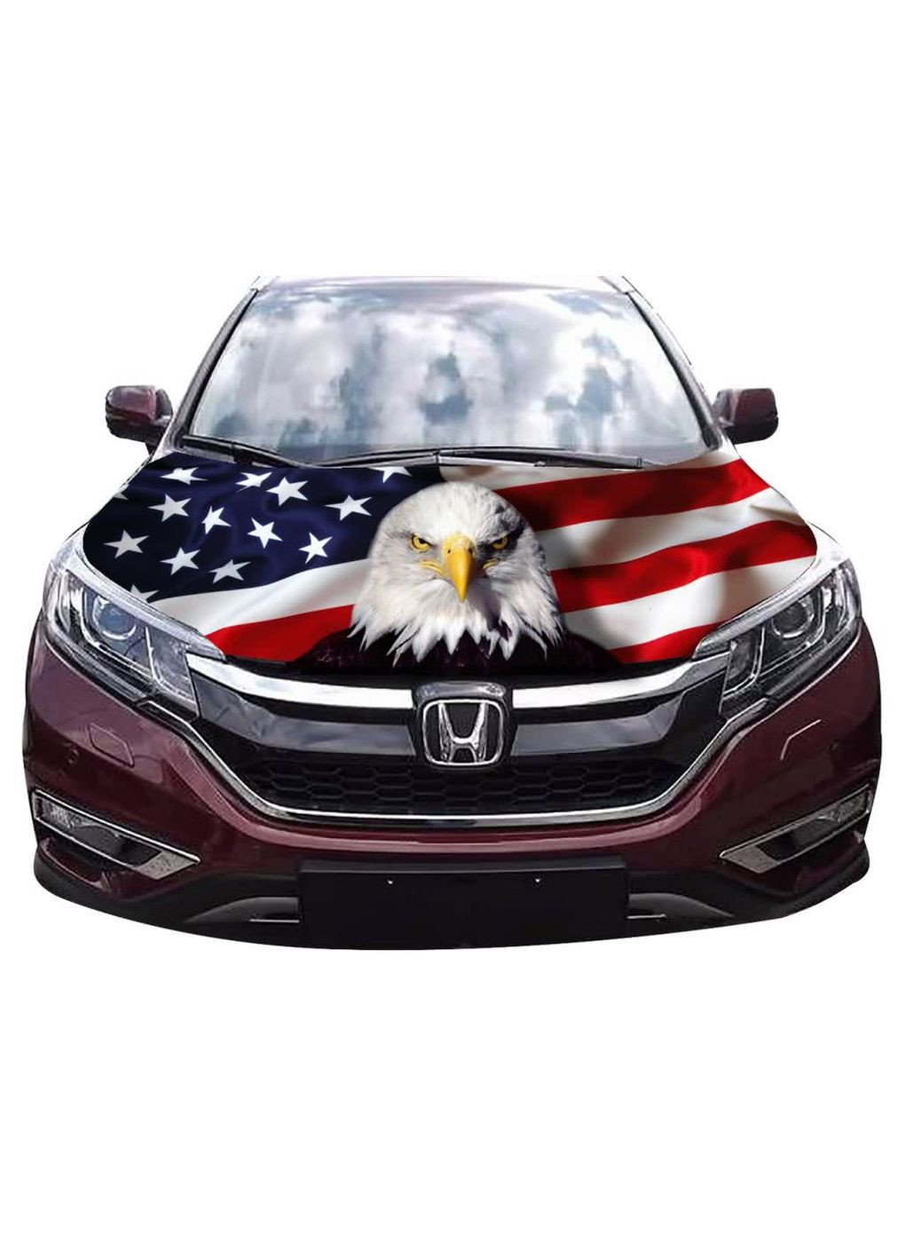 Наклейка на капот 3D TUNING STUDIO американський прапор 1300х1600х0.080мм No Brand (362498423)