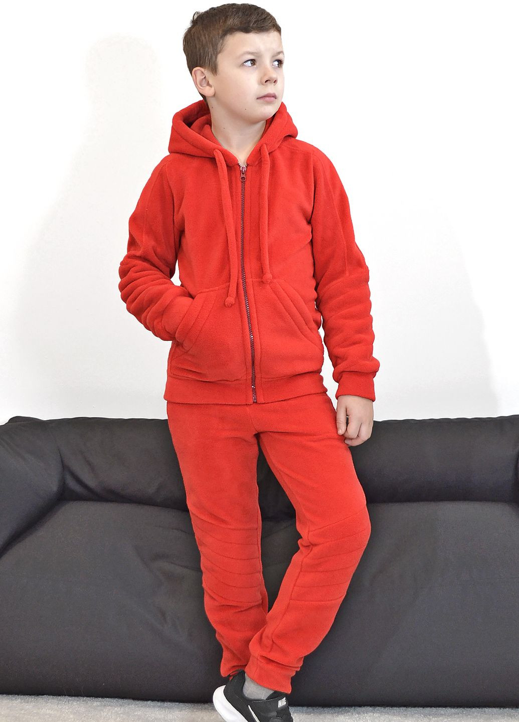 Червоний демісезонний костюм polar фліс для хлопчика від ZM