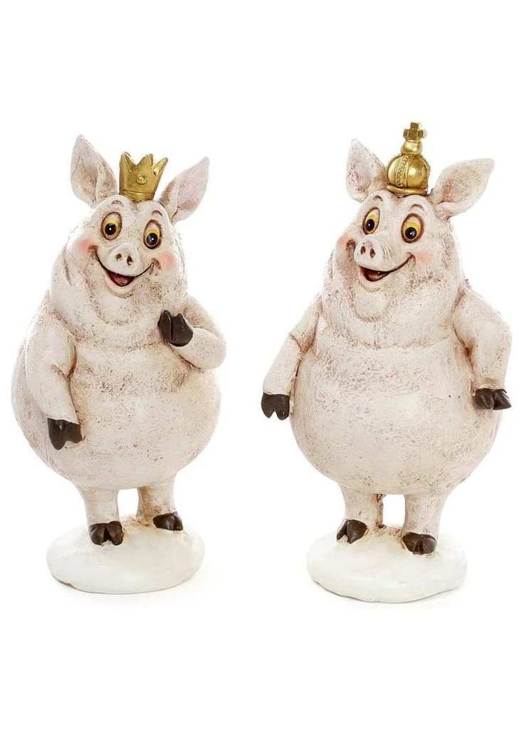 Набор 2 декоративных фигурки "Королевские свинки" 7х6.5х13.5см Bona (329896143)