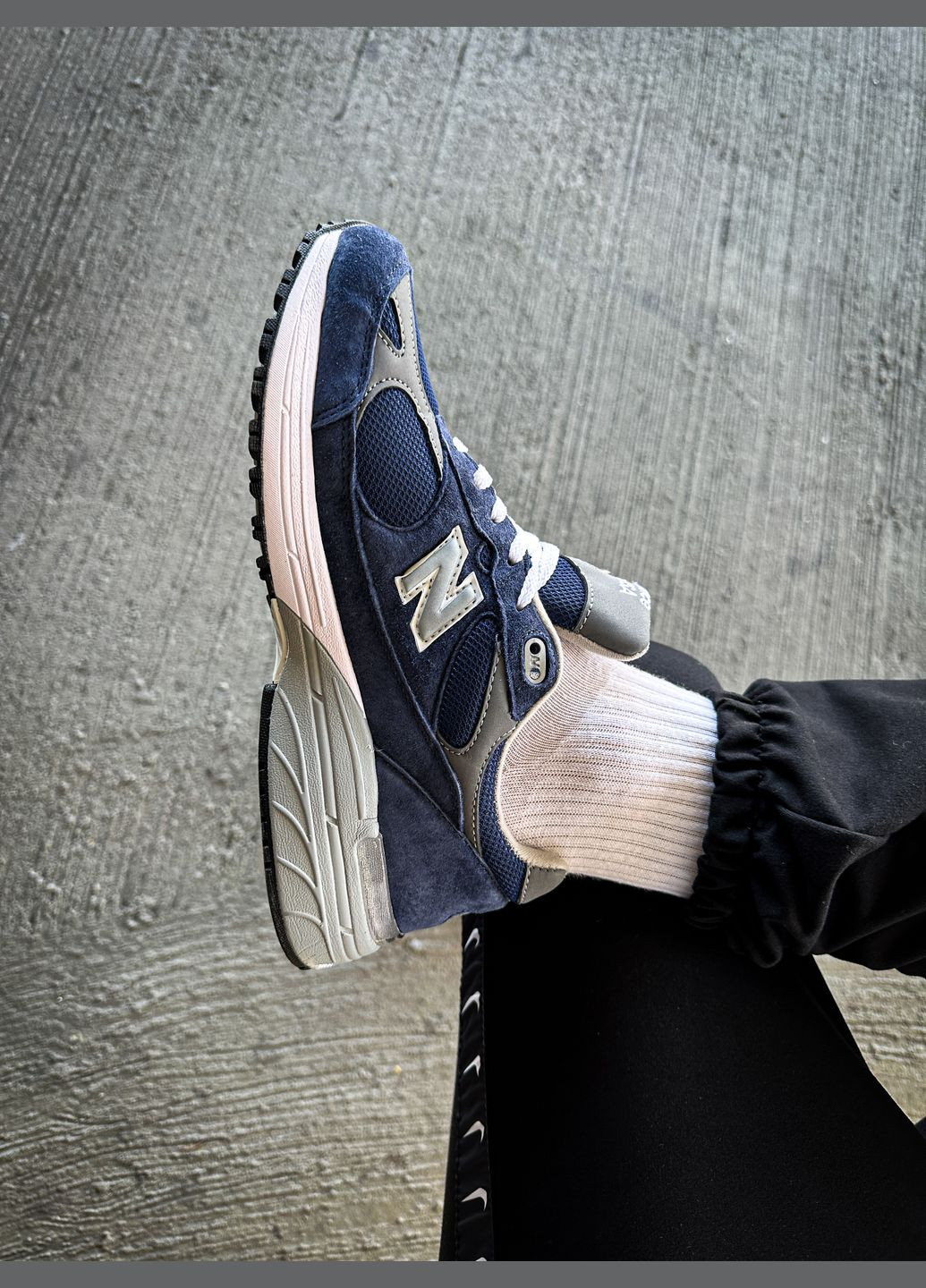 Синій всесезон кросівки чоловічі і жіночі new balance 993 navy blue | нью беланс 993 сині No Brand