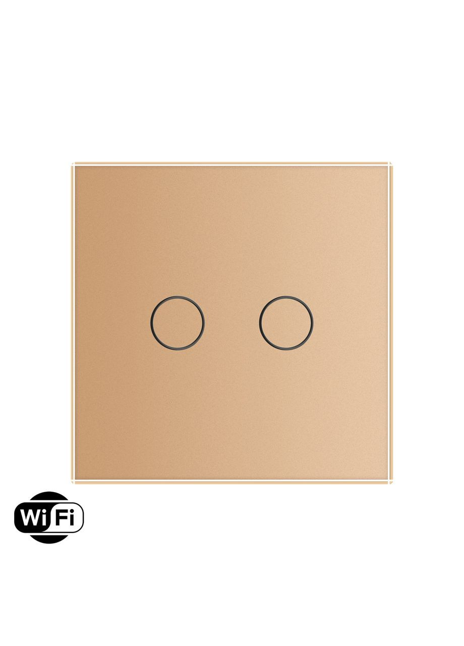 Умный сенсорный Wi-Fi проходной/перекрестный выключатель 2 сенсора стекло (VL-C7FC2SNY-2G-AP) Livolo (371260629)