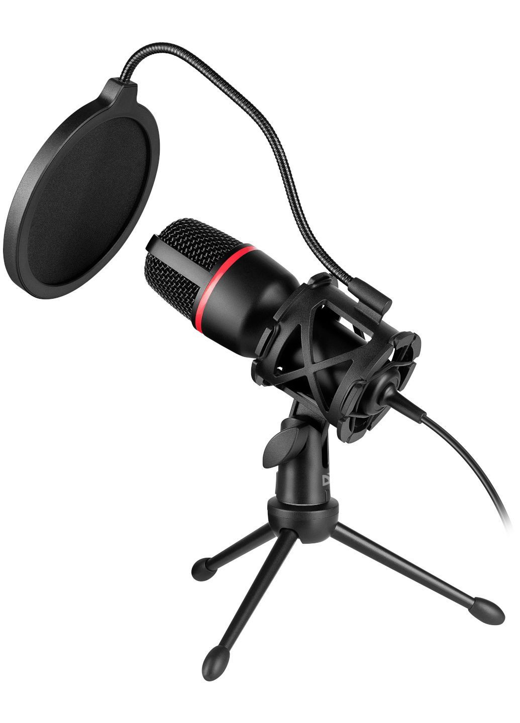 Мікрофон для ПК, настільний на підставці, для комп'ютера/ноутбука, з поп-фільтром Defender Forte (366249354)