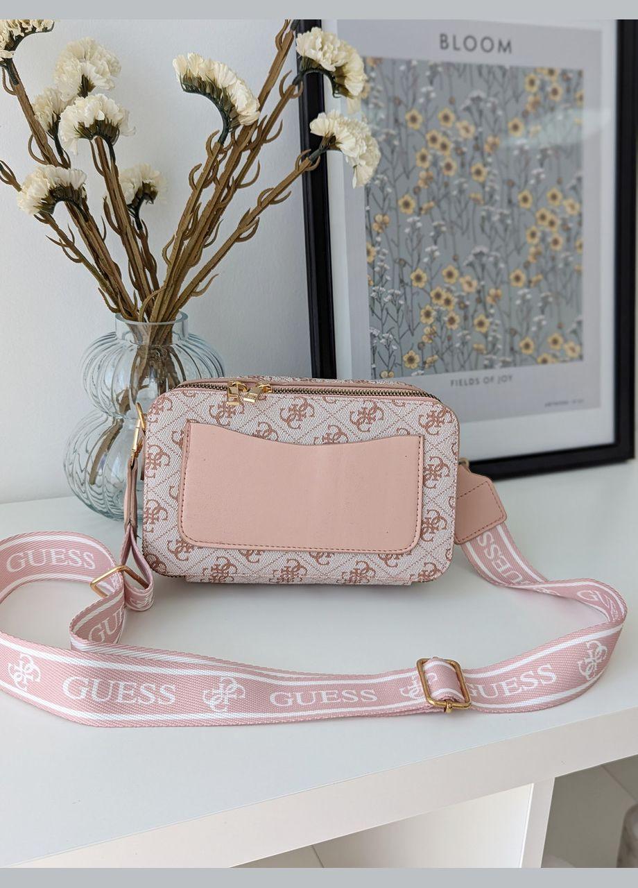 Сумка жіноча рожева крос-боді міні лого No Brand (322464678)