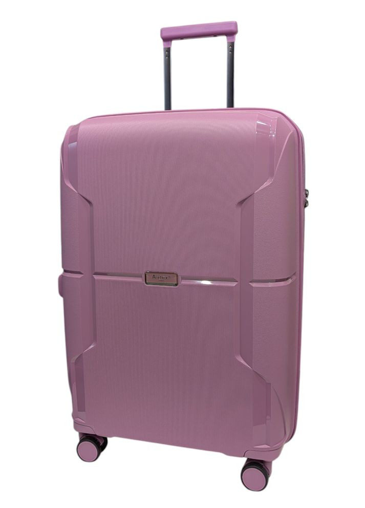 Чемодан средний 245 полипропилен M Розовый AIRTEX (366737392)