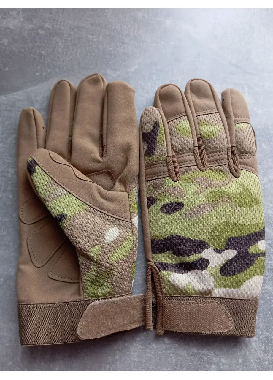 Тактические военные перчатки в цвете мультикам No Brand (367165455)