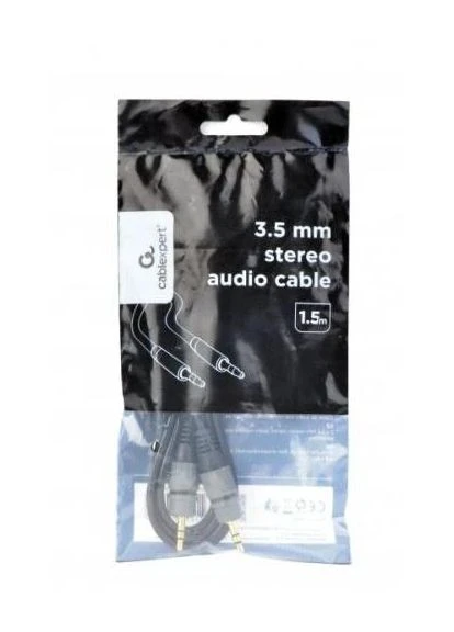 Кабель AUX звуковий, 3.5 мм (M) - 3.5 мм (M), 1.5 м, Black, (CCAP-3535MM-1.5M) 000-CCAP-3535MM-1.5M Cablexpert (395337239)