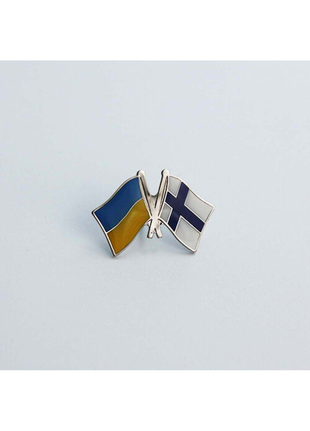 Значок Прапори України Фінляндія 26х17 мм Dobroznak (292338554)