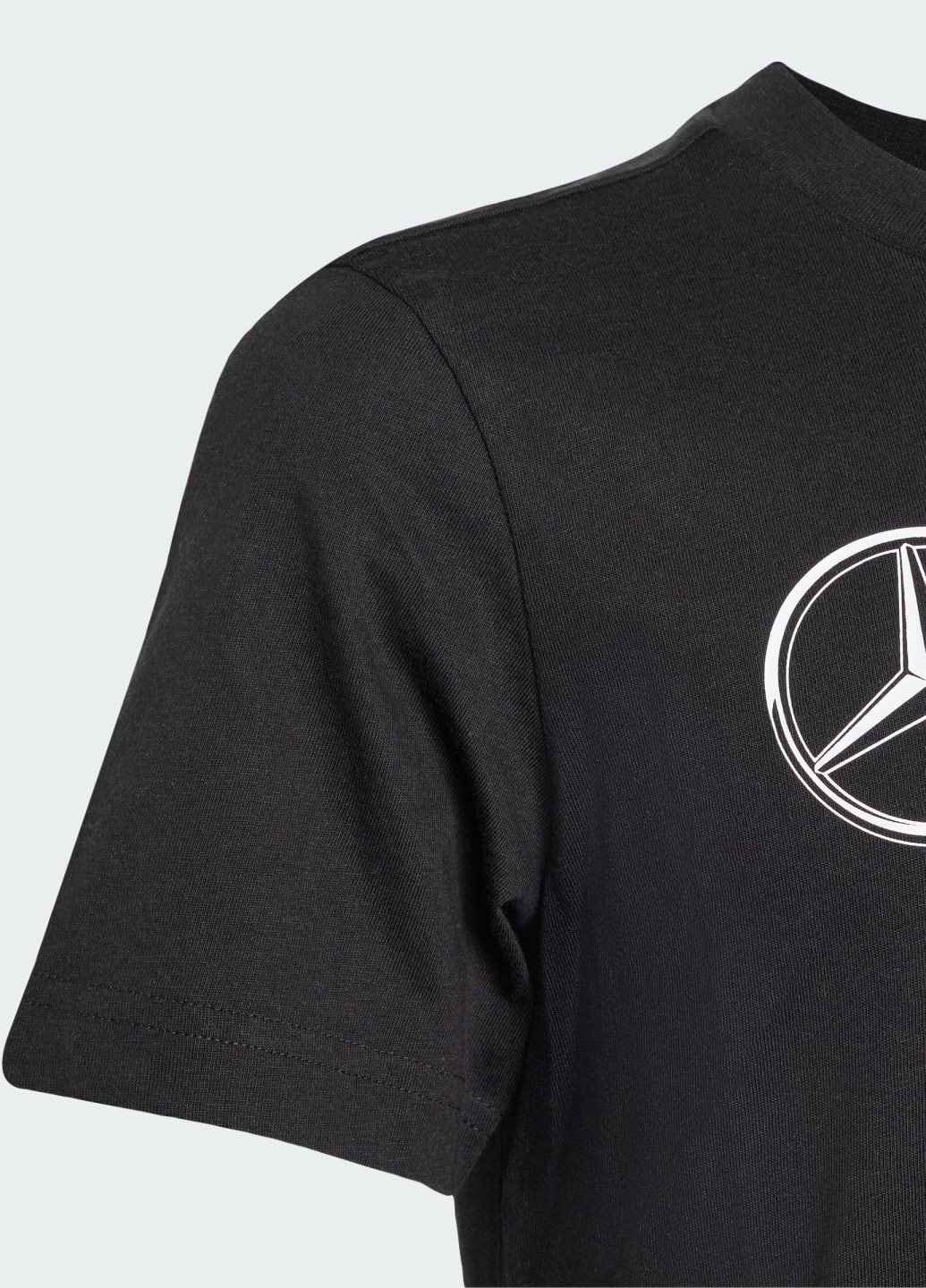 Чорна демісезонна футболка mercedes - amg petronas formula one team dna graphic kids adidas