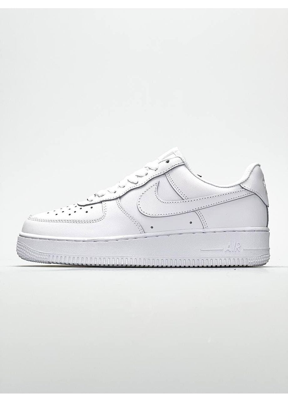 Білі Осінні кросівки чоловічі nike air force 1 classic white 2 найк аір форс 1 преміум No Brand