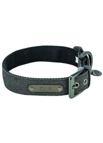 Ошейник CityStyle экстраширокий для собак хлопок S–M 30–37 см 25 мм черный Trixie (329436693)